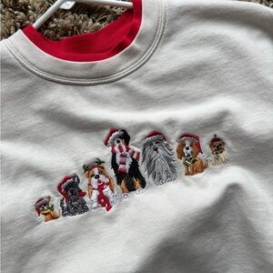 Vintage Dog Embroidered Sweatshirt
